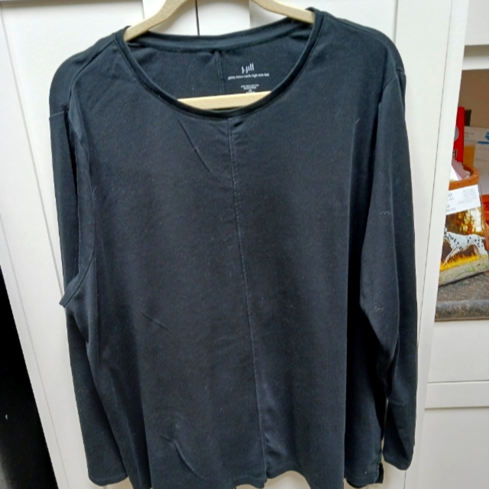J jill Pima cotton tee black size 3x